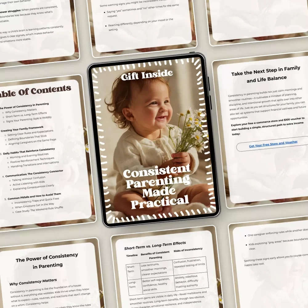 Consistent Parenting Made Practical – A Step-by-Step Ebook for Calm Homes, Clear Rules, and Everyday Parenting Consistency Tips