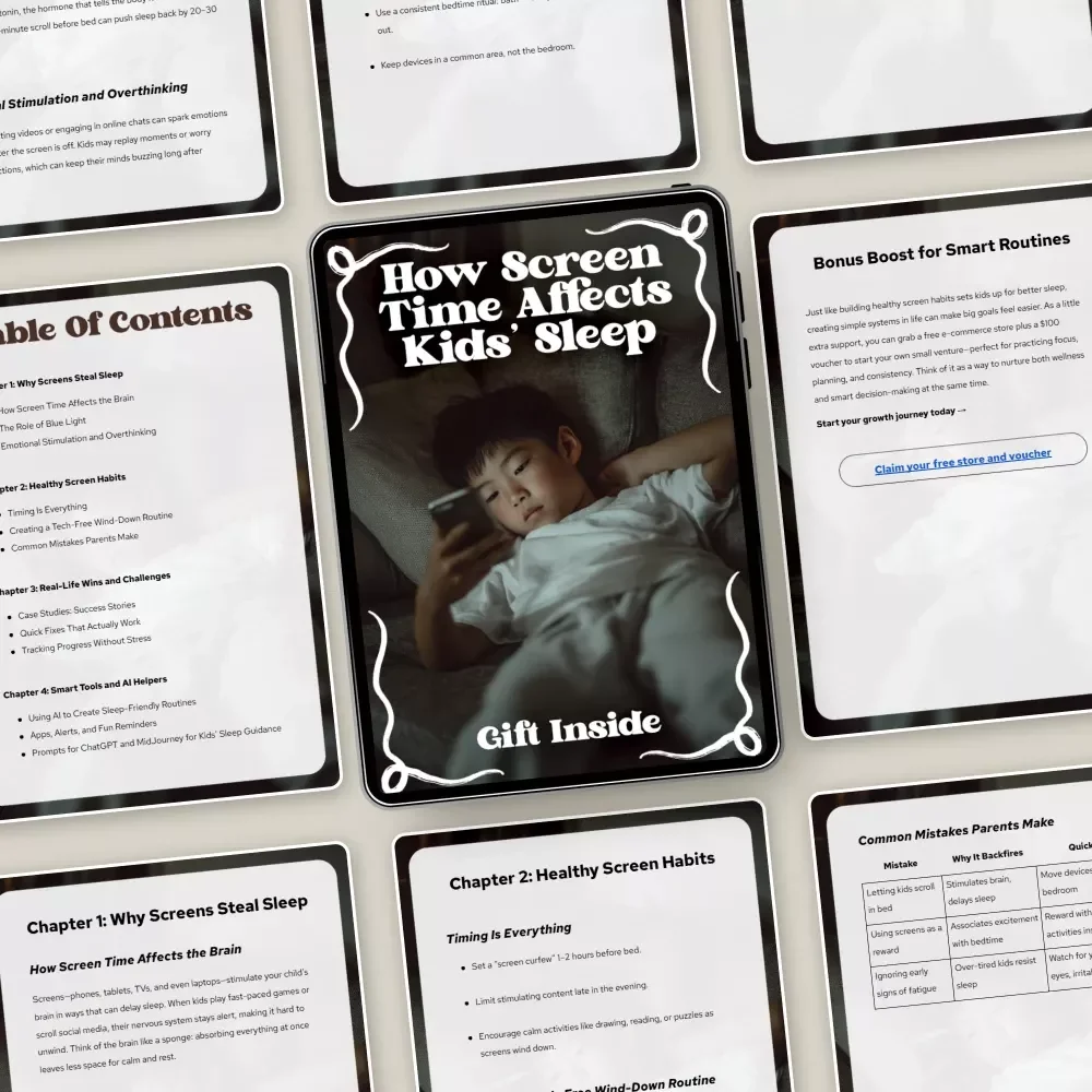 How Screen Time Affects Kids’ Sleep | Parent Guide to Screen Time and Sleep Quality | Digital Download