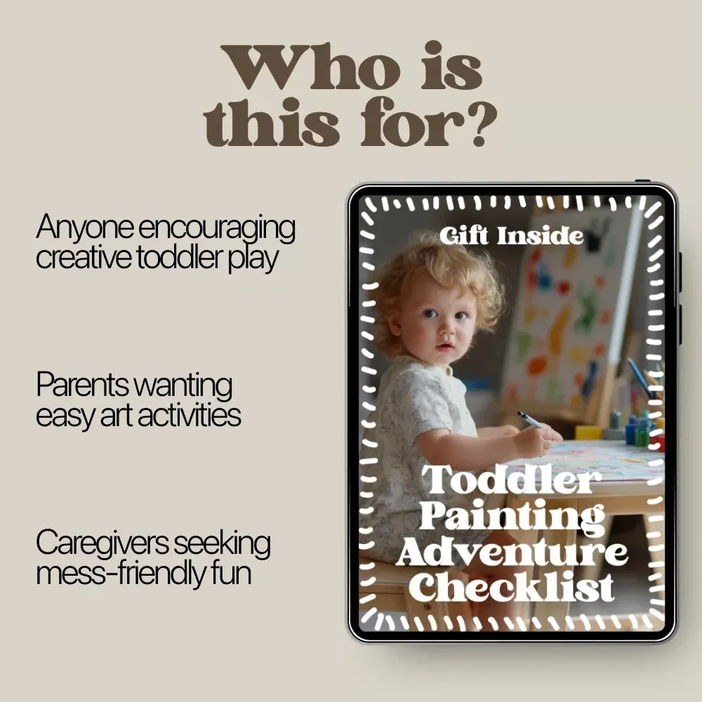 Toddler Painting Adventure Checklist | Creative Painting Ideas for Toddlers | Easy Art Activity Guide for Messy Play & Learning Fun