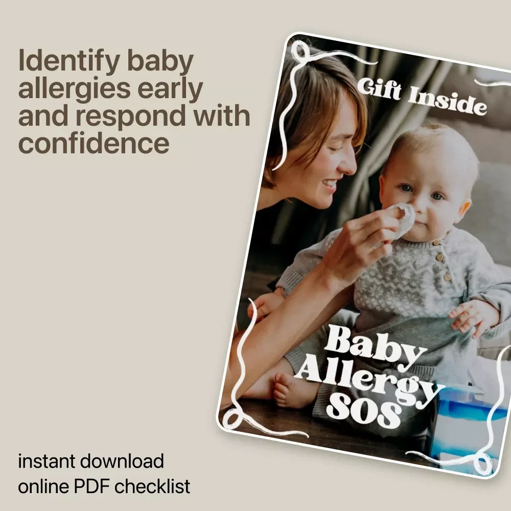 Baby Allergy SOS – Printable Checklist for Parents | Food Allergy Signs in Babies | Newborn & Infant Feeding Safety Guide