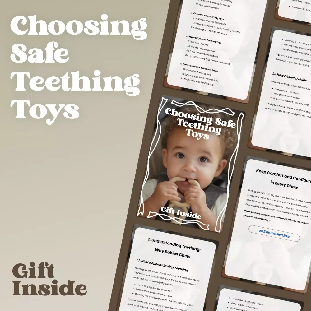 Choosing Safe Teething Toys – A Practical eBook Guide to safe toys for teething, Baby-Safe Materials, Choking Hazard Prevention & Smart Parent Tips