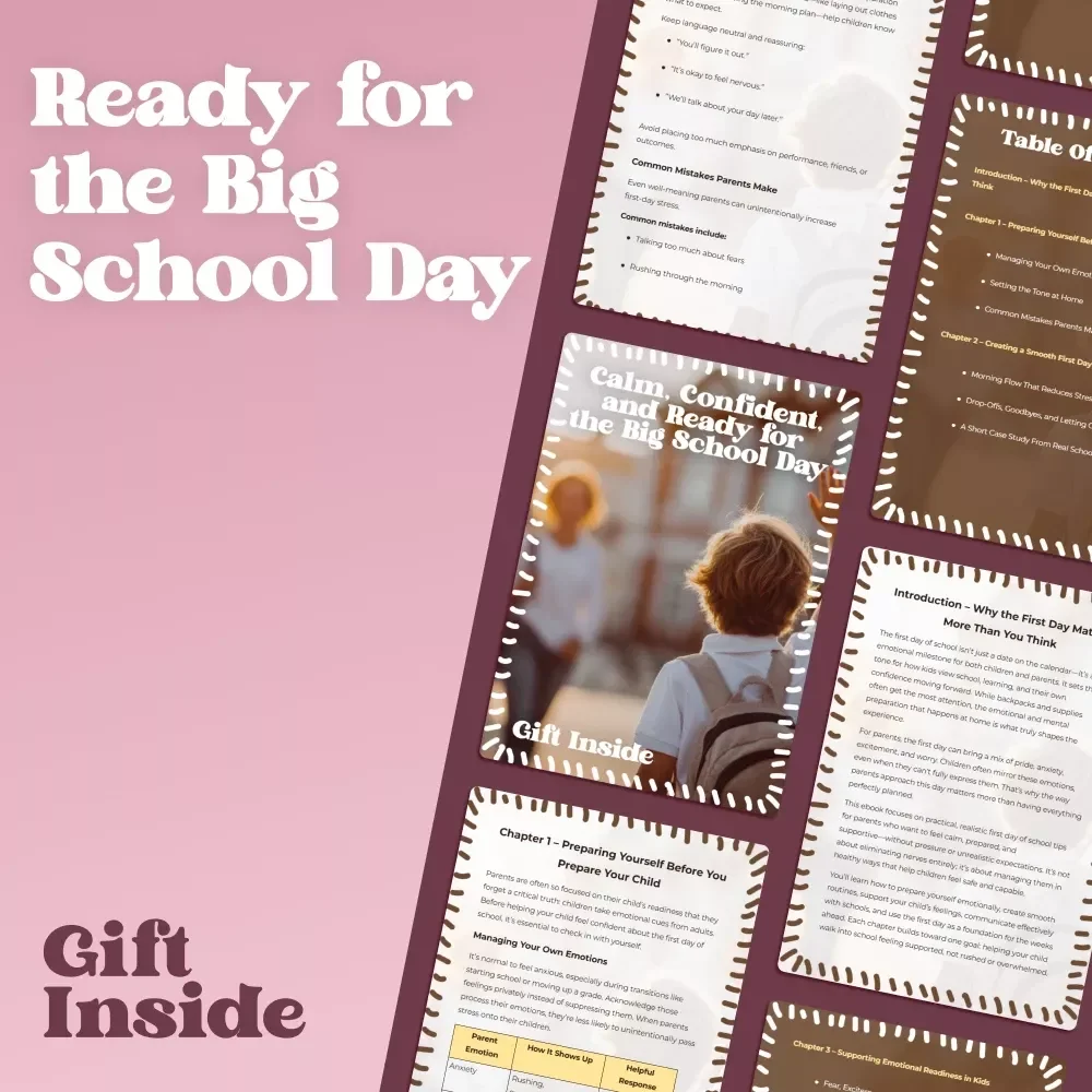 Calm, Confident, and Ready for the Big School Day: The Ultimate Parent Guide for a Smooth First Day of School