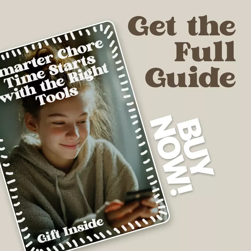 Smarter Chore Time Starts with the Right Tools | AI Chore Tracking Guide for Families, Digital Download eBook, Smart Chore Charts, Parenting Organization Checklist