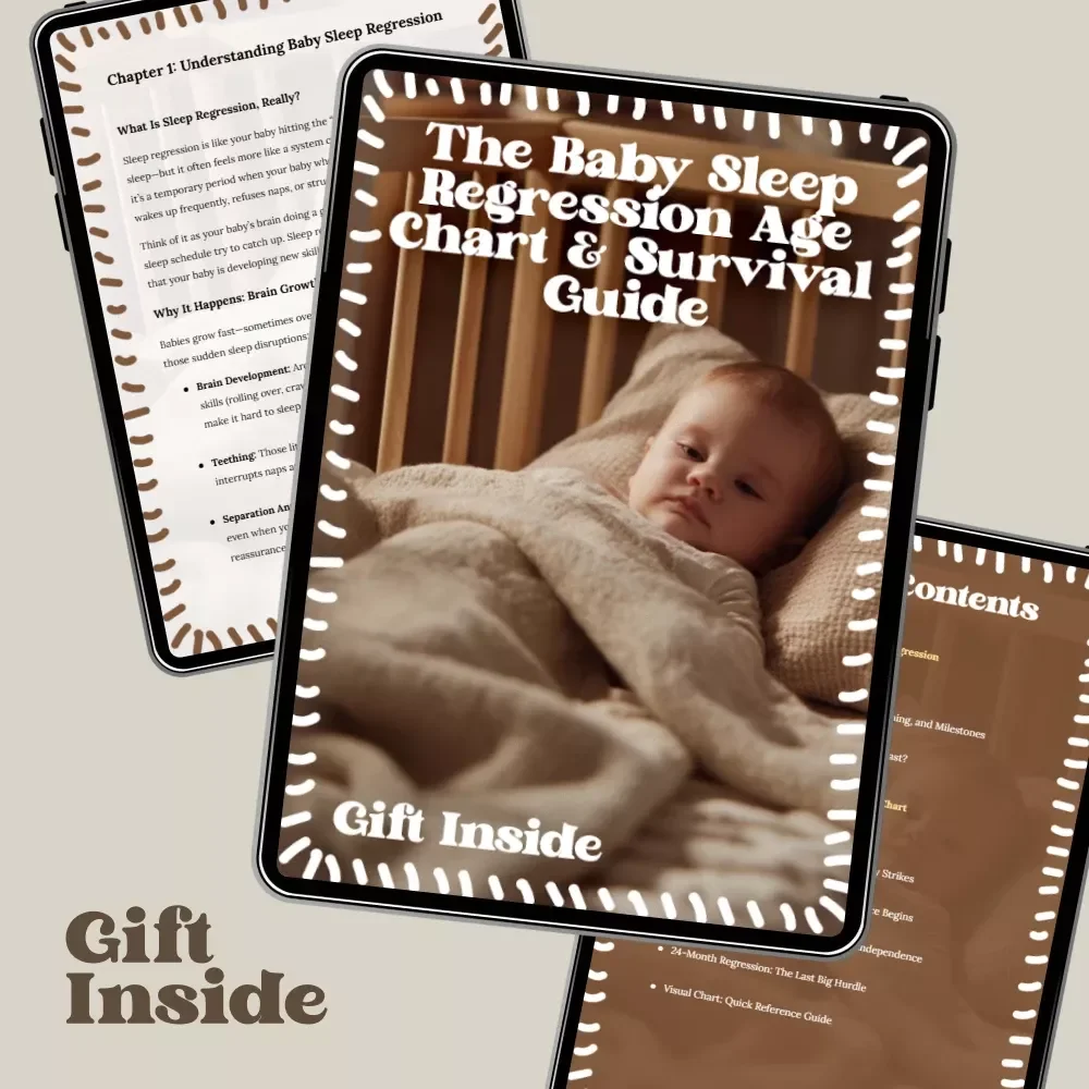 The Baby Sleep Regression Age Chart & Survival Guide | Printable Baby Sleep Regression Age Chart for New Parents