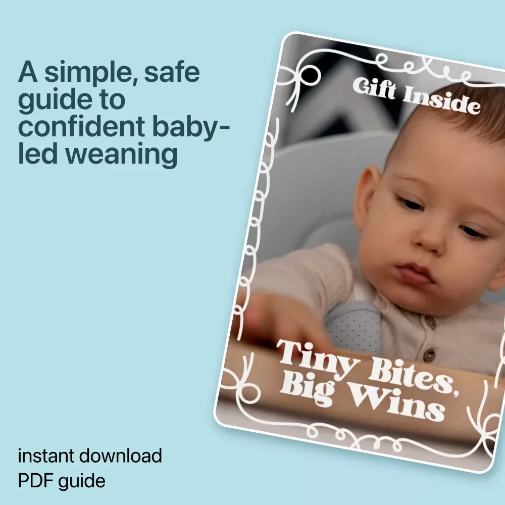 Tiny Bites, Big Wins | Baby-Led Weaning eBook for Confident First Foods | baby led weaning basics Guide for New Parents