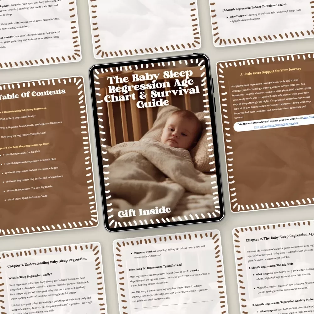 The Baby Sleep Regression Age Chart & Survival Guide | Printable Baby Sleep Regression Age Chart for New Parents
