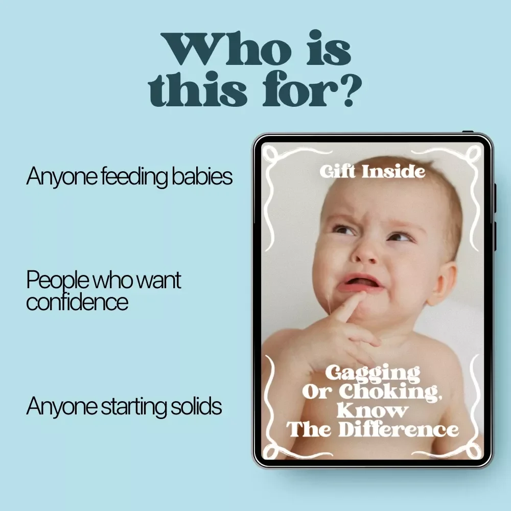 Gagging Or Choking, Know The Difference – Parent Feeding Safety Guide for Baby Gagging vs Choking Concerns | Digital Download