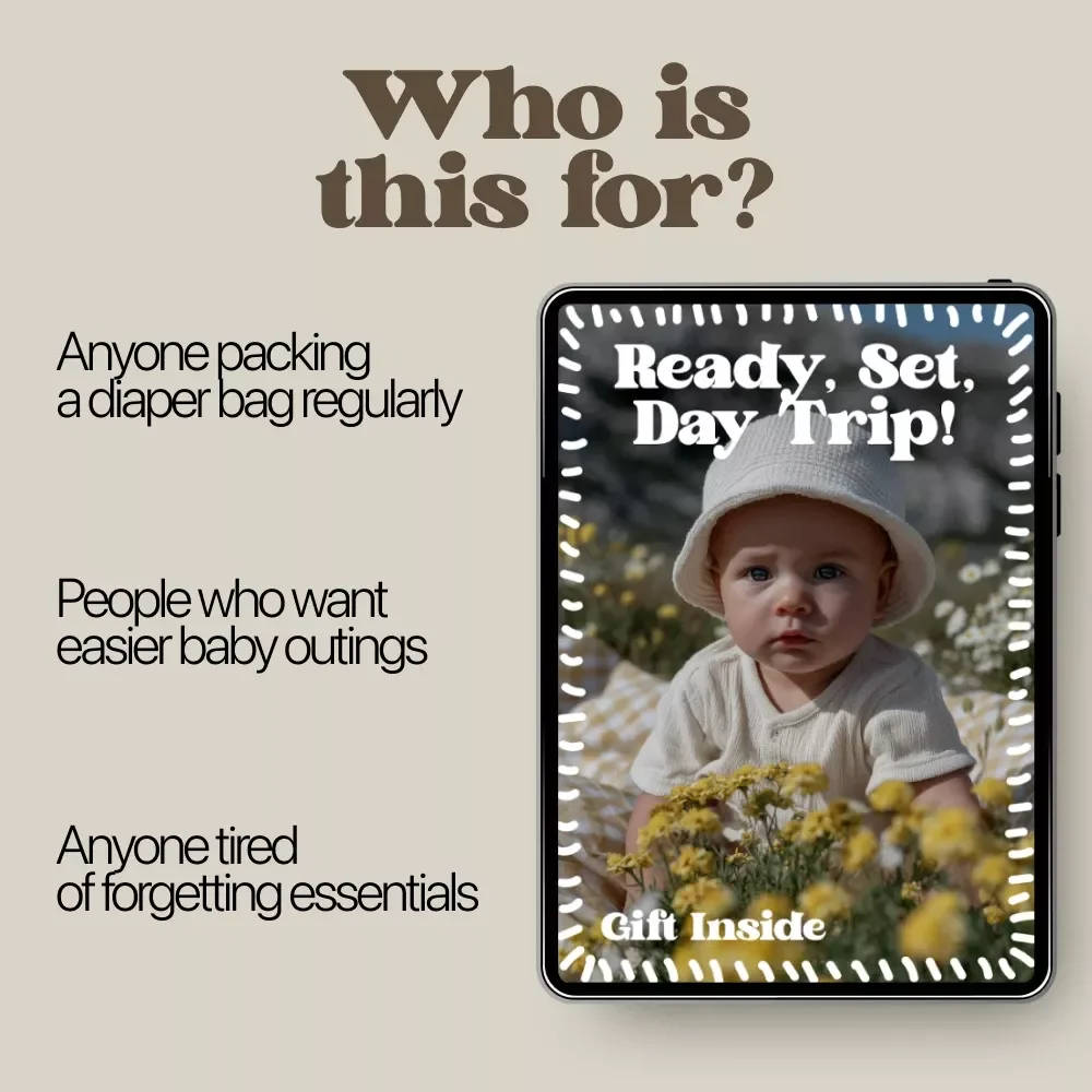 Ready, Set, Day Trip – Diaper Bag Essentials for Day Trips Checklist | Stress-Free Baby Outings Digital Download