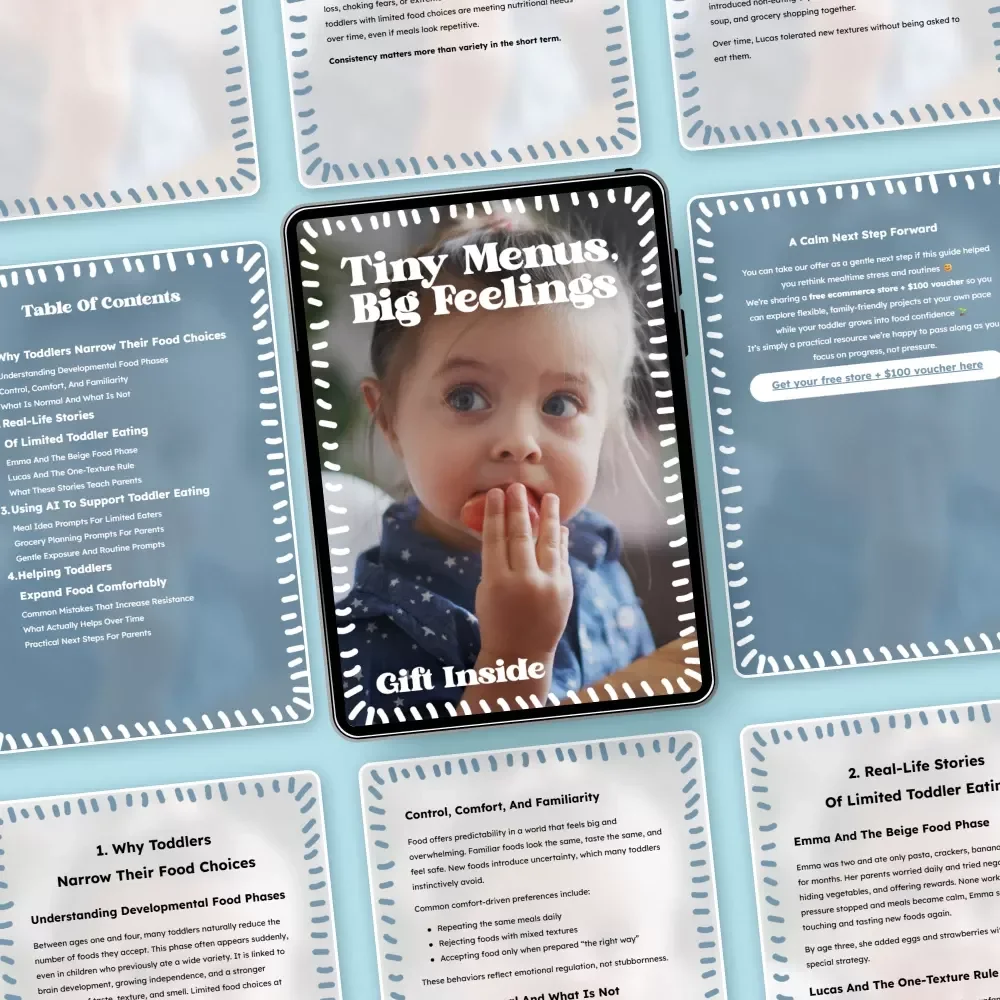 Tiny Menus, Big Feelings – A Gentle Guide for Toddler Limited Food Choices | Understanding Picky Eating Phases & Expanding Variety