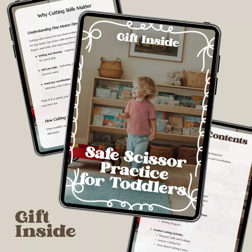 Safe Scissor Practice for Toddlers | Toddler Cutting Skills Safety eBook for Parents & Preschool Learning, Fine Motor Skill Guide, Printable Activities