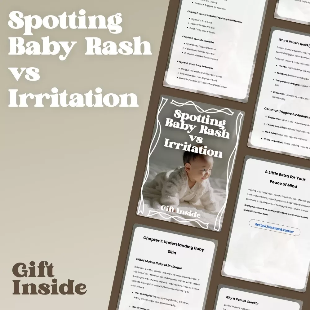 Spotting Baby Rash vs Irritation – Parent-Friendly Guide to Baby Rash vs Irritation Signs, Newborn Skin Care Help, Printable Digital Download