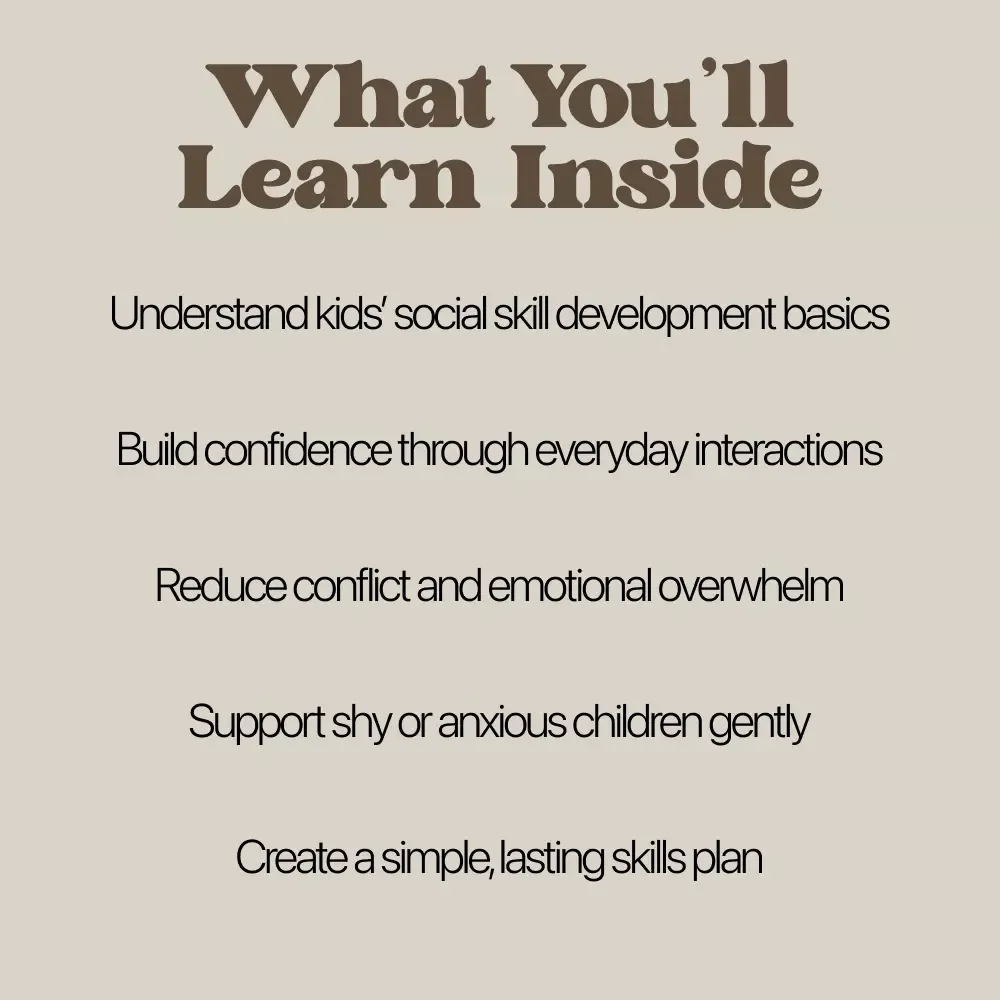 A Parent-Friendly Guide to Kids’ Social Skills | Practical Ebook for Everyday Confidence & Kids Social Skill Development Basics
