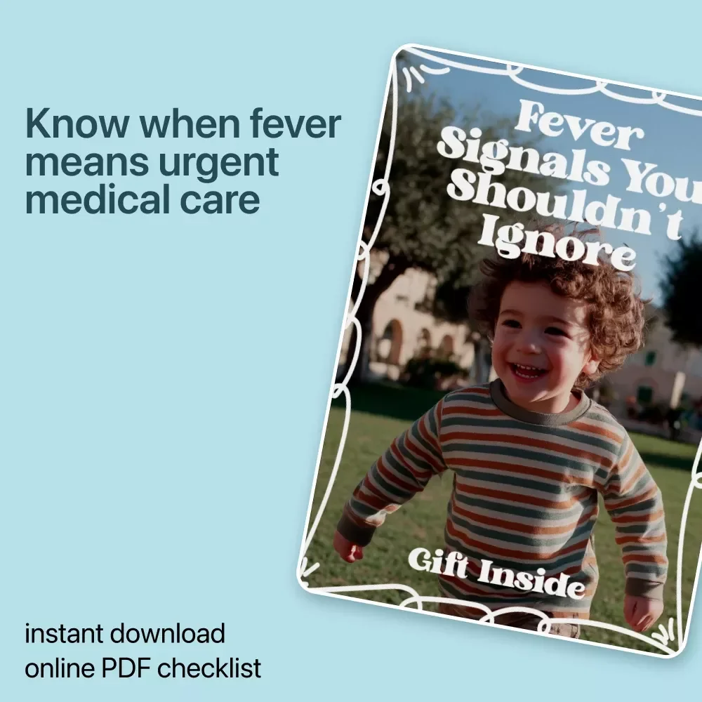 Fever Signals You Shouldn’t Ignore | Printable Medical Checklist | When to Call Doctor for Fever Guide for Adults, Babies & Kids | Instant Digital Download