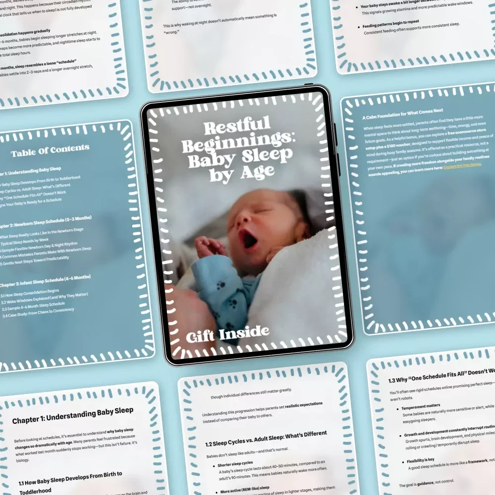 Restful Beginnings: Baby Sleep by Age | Baby Sleep Schedule by Age eBook for Newborns to 12 Months | Gentle Routines & Sample Schedules