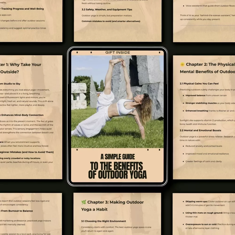 A Simple Guide to the Benefits of Outdoor Yoga | Digital Guide to Outdoor Yoga Benefits, Mindful Nature Practice, Beginner-Friendly Wellness Download