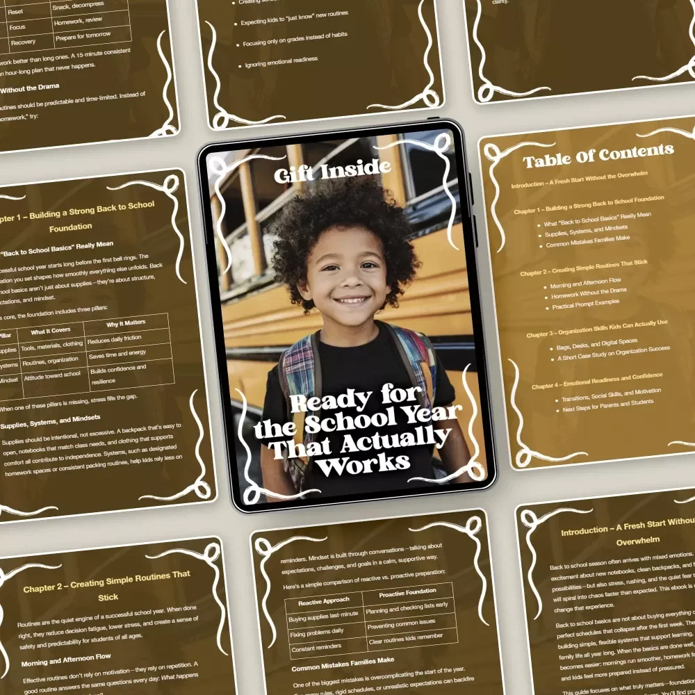 Ready for the School Year That Actually Works: A Back-to-School Guide for Families, Routines, and Confidence