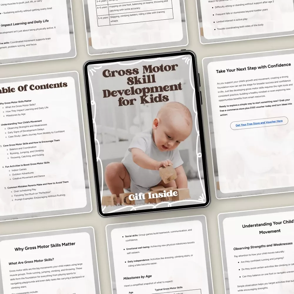 Gross Motor Skill Development for Kids | Practical Parenting Guide eBook for Building Strength, Balance, and Confident Movement