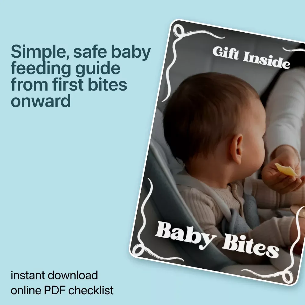 Baby Bites | First Foods Checklist for Infants | First Foods for Babies List | Printable & Digital Download