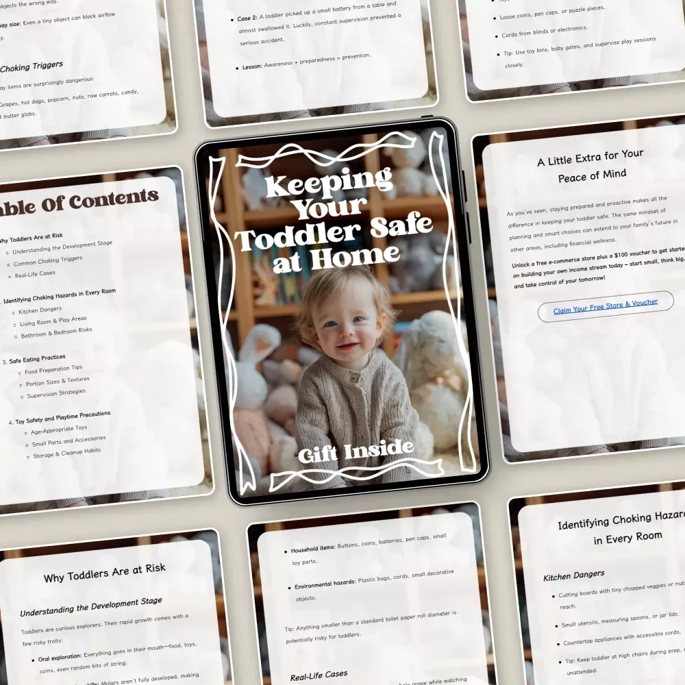 Keeping Your Toddler Safe at Home – Practical eBook for Parents on Toddler Choking Hazards at Home, Childproofing Guide, Everyday Safety Checklist