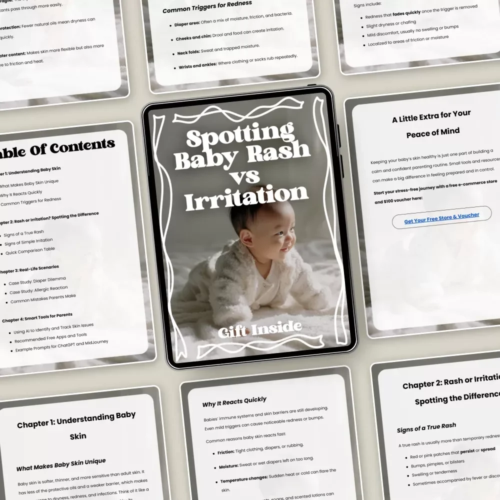 Spotting Baby Rash vs Irritation – Parent-Friendly Guide to Baby Rash vs Irritation Signs, Newborn Skin Care Help, Printable Digital Download