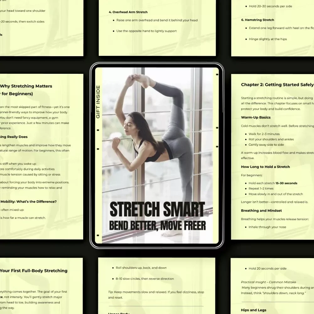 Stretch Smart: Bend Better, Move Freer – Beginner-Friendly Stretching eBook | Daily Stretching Routine for Beginners | Flexibility & Mobility Guide