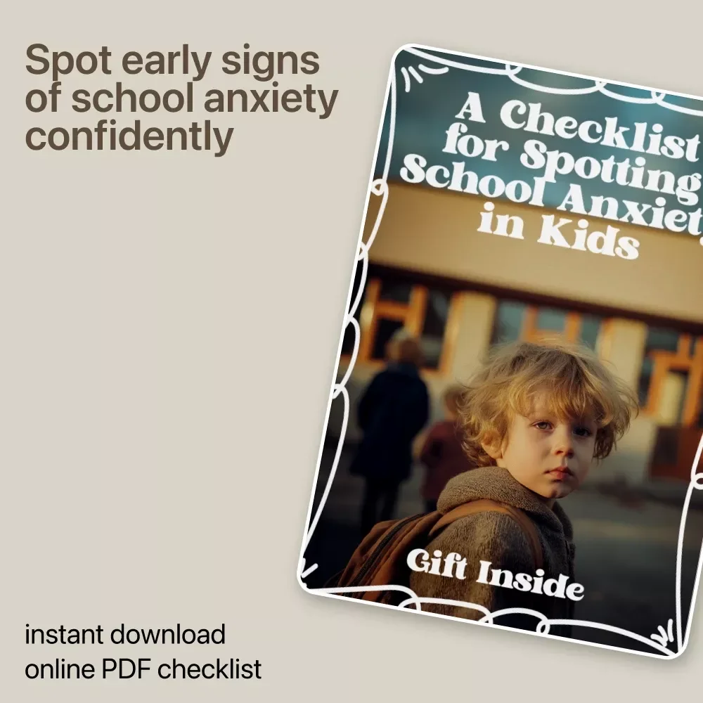A Checklist for Spotting School Anxiety in Kids | Printable School Anxiety Checklist for Parents, Teachers & Caregivers | Digital Download Guide