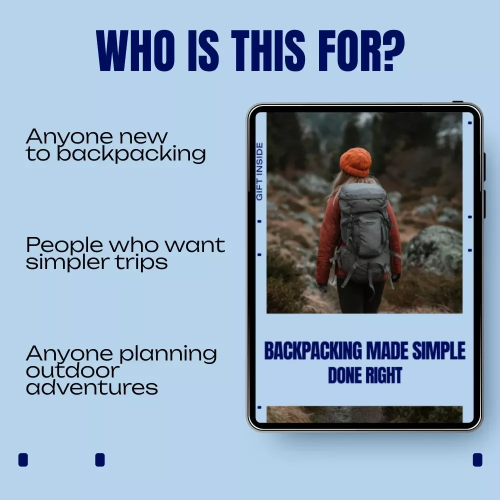 Backpacking Made Simple, Done Right | Practical eBook Guide on how to plan a backpacking trip for Beginners & Smart Planners