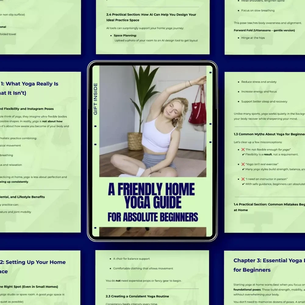 A Friendly Home Yoga Guide for Absolute Beginners – Easy Yoga for Beginners at Home eBook, Step-by-Step Home Practice, Simple Poses, Breathing & Habit-Building Guide
