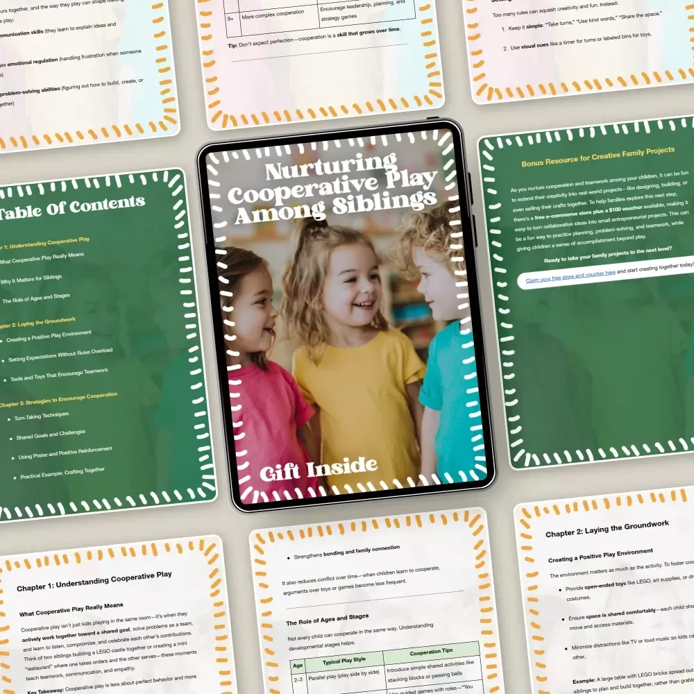 Nurturing Cooperative Play Among Siblings – Practical Parenting eBook Guide on How to Encourage Cooperative Play Among Siblings