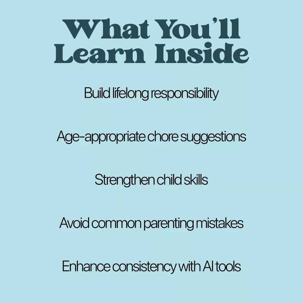 Growing Responsibility: Age Appropriate Chores Guide for Children | Digital Download