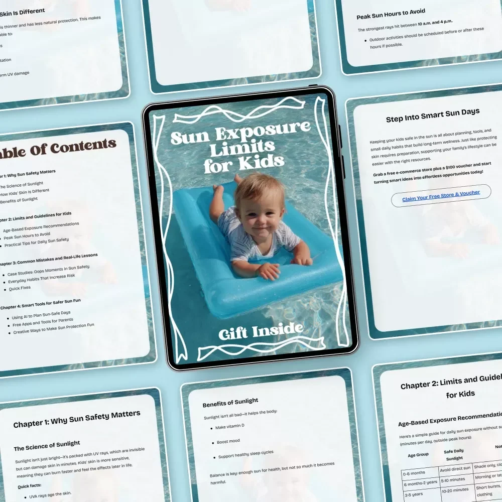 Sun Exposure Limits for Kids – Easy Parent Guide to Safe Sunshine, Age-Based Sun Exposure Limits for Kids, Practical Daily Sun Safety Tips