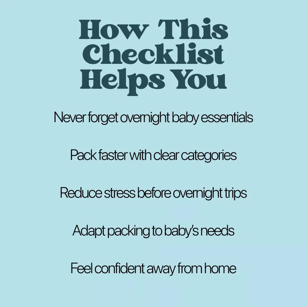 The Ultimate Diaper Bag Packing Checklist | Overnight Baby Travel Must-Have | Diaper Bag Packing for Overnight Confidence
