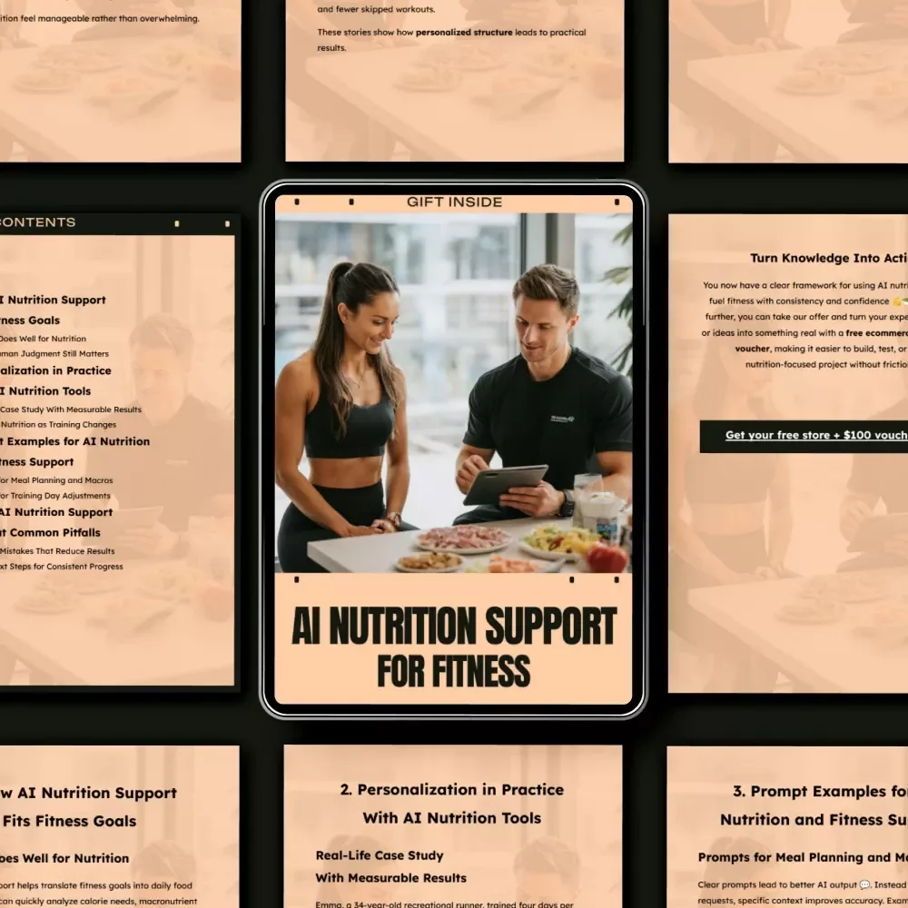 AI Nutrition Support for Fitness Guide | Smart AI Nutrition Support Fitness Planning | Digital Download for Personalized Meal & Training Optimization