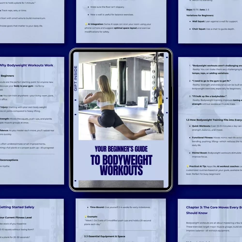 Your Beginner’s Guide to Bodyweight Workouts – Simple At-Home Fitness eBook for Bodyweight Workouts fpr Beginners