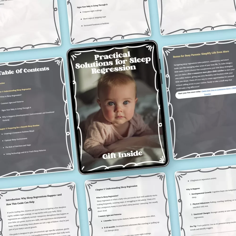 Practical Solutions for Sleep Regression – Gentle Ebook Guide for Parents | Proven sleep regression solutions for Babies & Toddlers