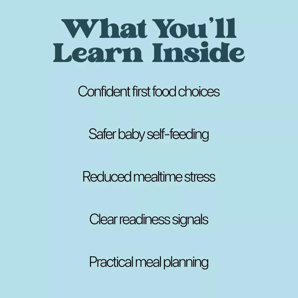 Tiny Bites, Big Wins | Baby-Led Weaning eBook for Confident First Foods | baby led weaning basics Guide for New Parents