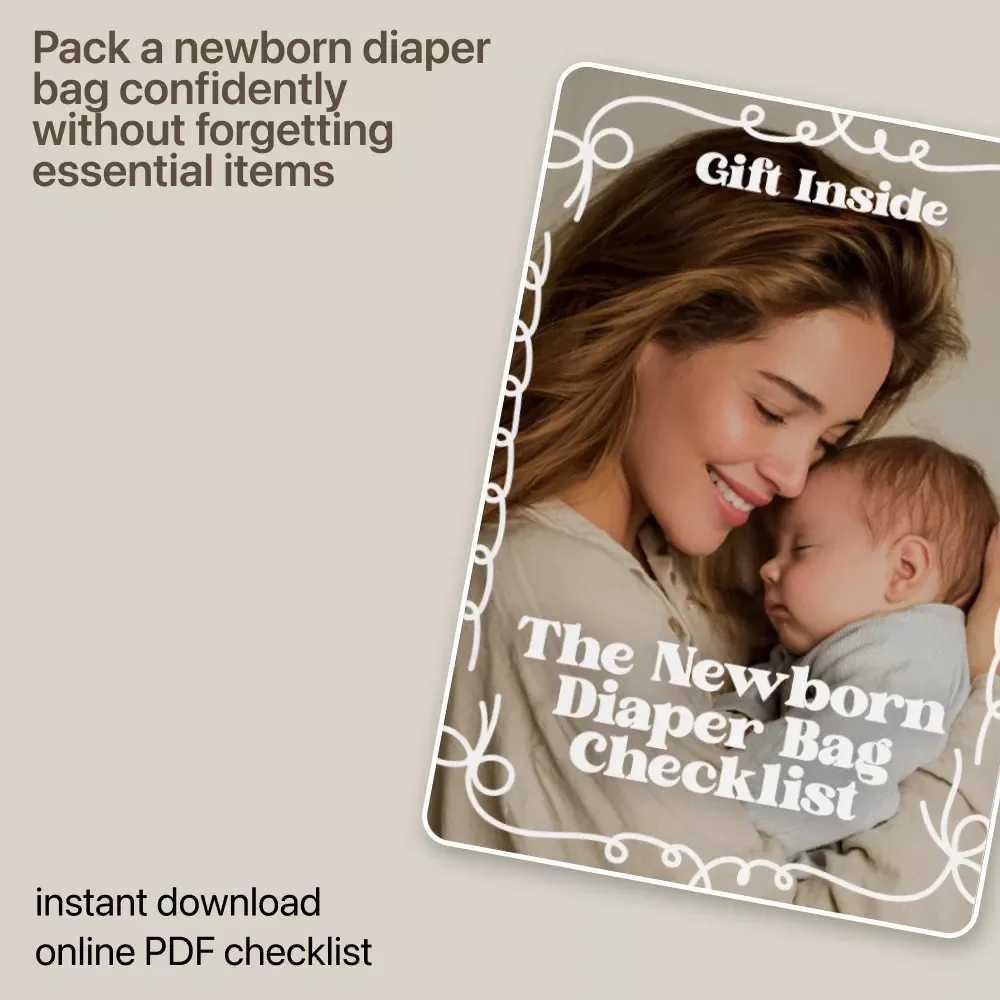 The Newborn Diaper Bag Checklist | Ultimate diaper bag checklist for newborn | Printable Digital Checklist for New Parents