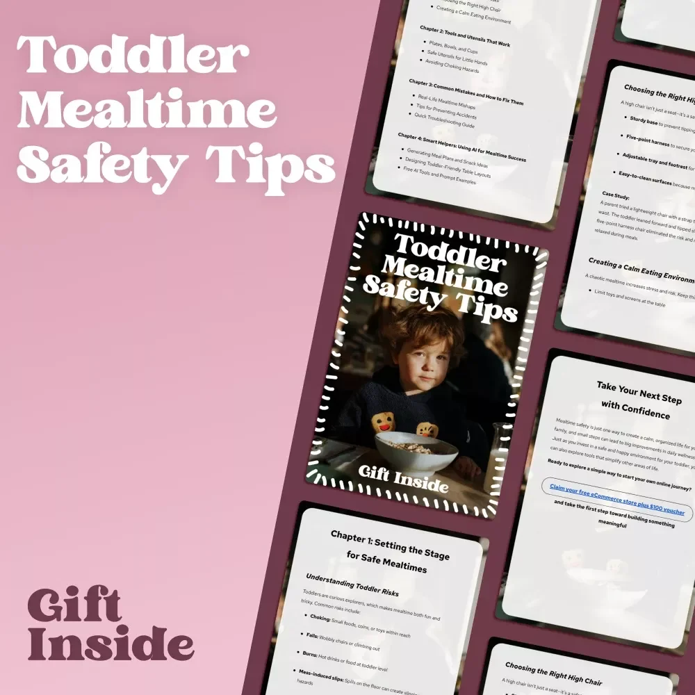 Toddler Mealtime Safety Tips – Practical Guide for toddler mealtime setup safety, Calm & Secure Eating at Home | Digital Download