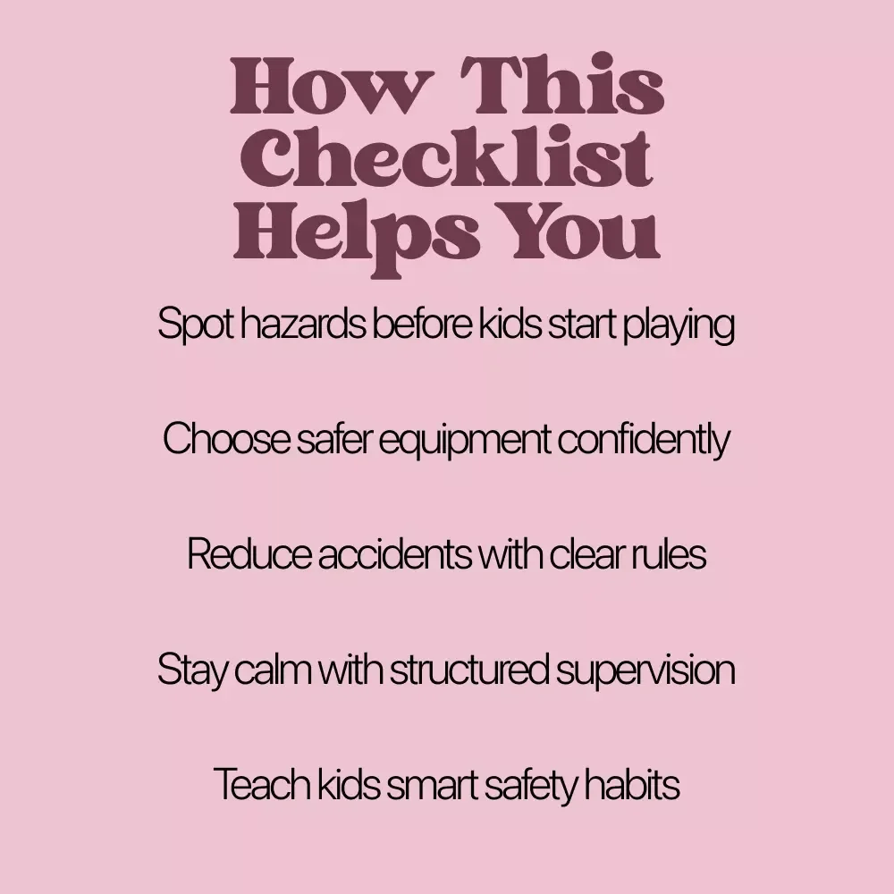 Playground Safety Checklist | Easy-to-Use Printable Guide with Playground Safety Tips for Parents & Caregivers