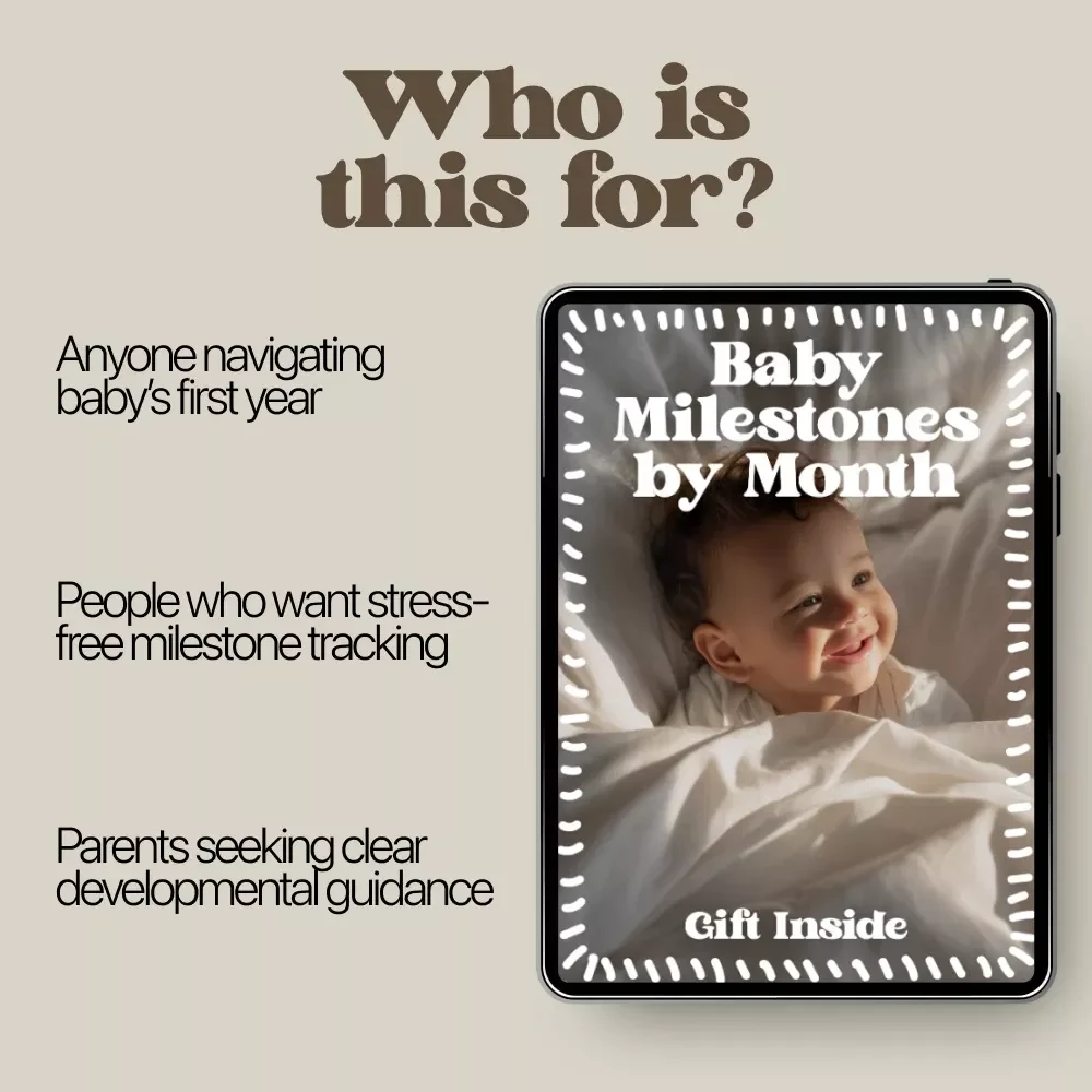 Baby Milestones by Month – A Complete Month-by-Month Baby Development Guide for New Parents | Digital Download
