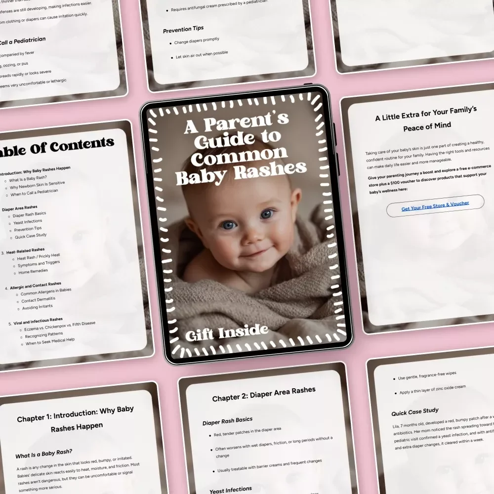 A Parent’s Guide to Common Baby Rashes – Easy-to-Understand eBook for Identifying and Managing common baby rash types