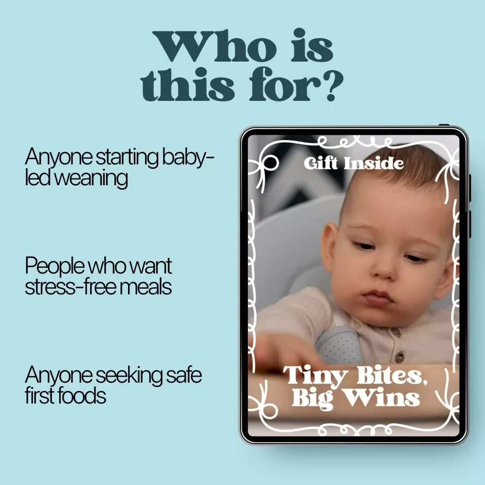 Tiny Bites, Big Wins | Baby-Led Weaning eBook for Confident First Foods | baby led weaning basics Guide for New Parents