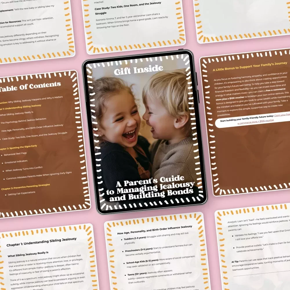 A Parent’s Guide to Managing Jealousy and Building Bonds | Practical eBook for Parents on how to manage sibling jealousy, Reduce Rivalry, and Create Strong Family Connections