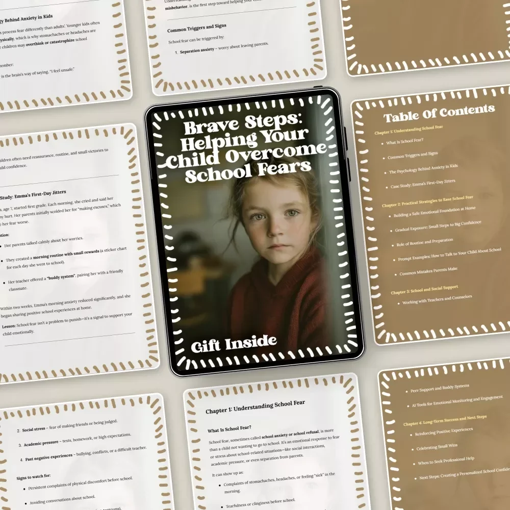 Brave Steps: Helping Your Child Overcome School Fears – Parent Guide for School Anxiety, Back-to-School Confidence, Emotional Support & Practical Strategies