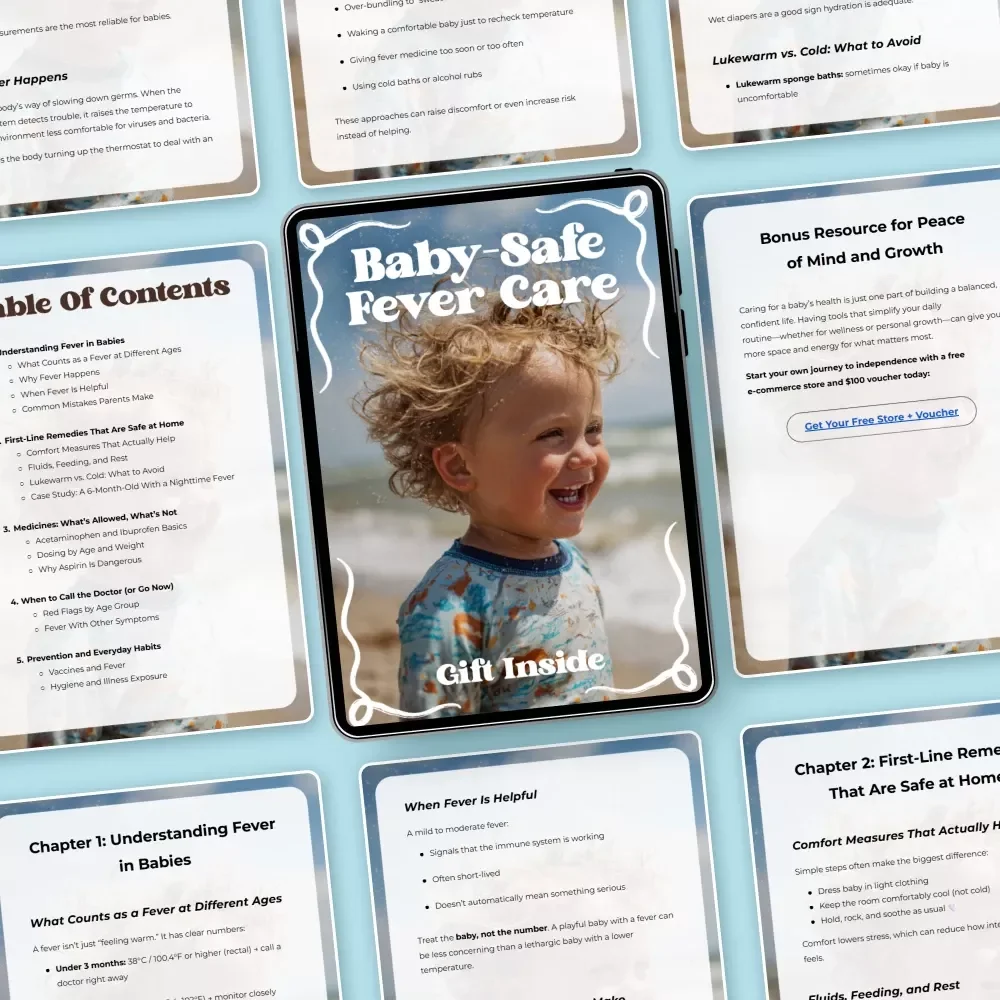 Baby-Safe Fever Care | Ebook Guide to Fever Remedies Safe for Babies | Newborn & Infant Fever Care Checklist for Parents