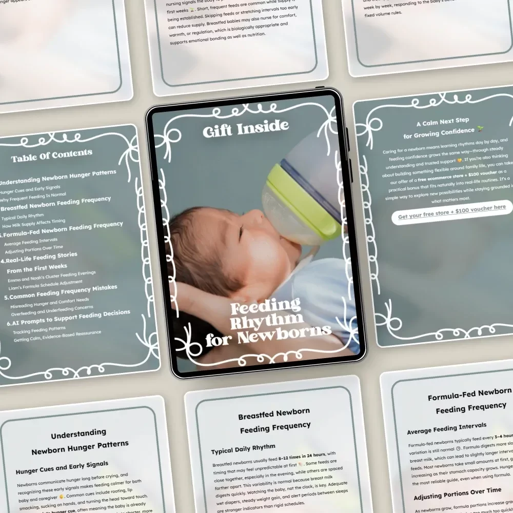 Feeding Rhythm for Newborns – Practical Ebook on Newborn Feeding Frequency, Hunger Cues & Daily Feeding Schedules