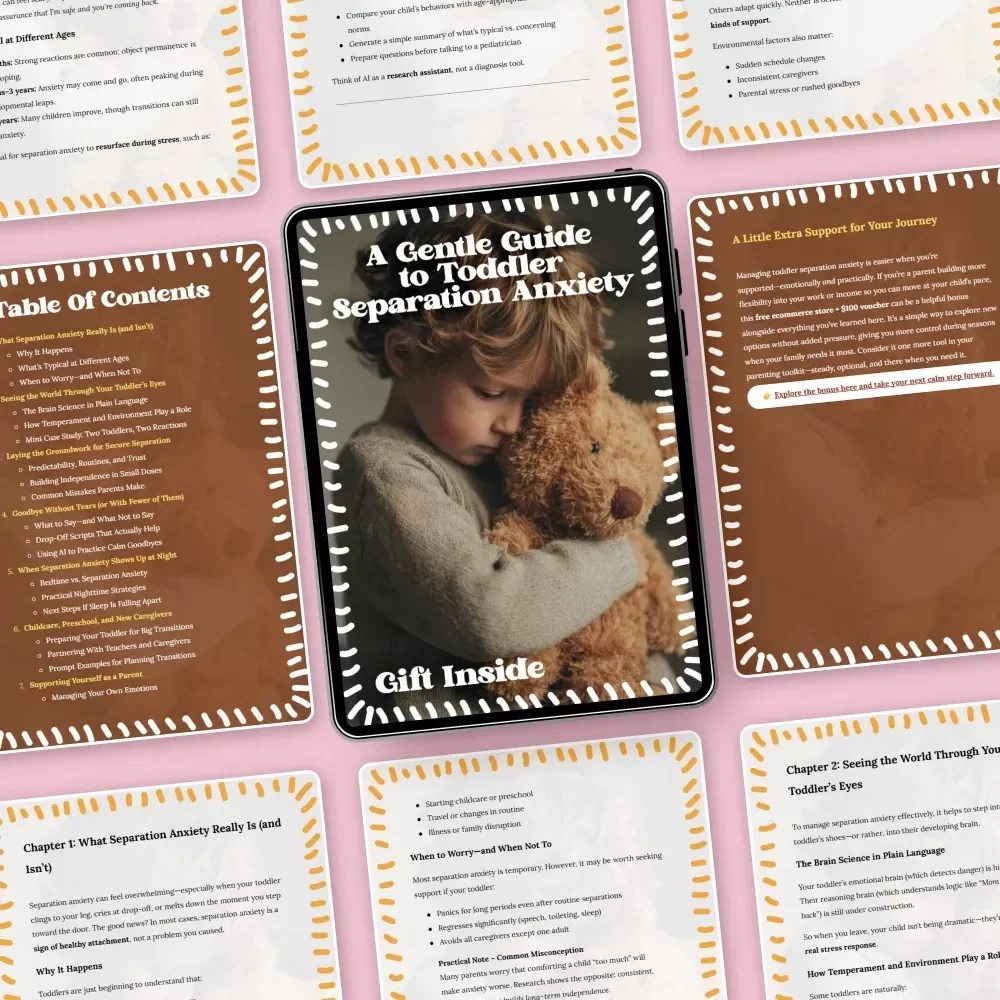 A Gentle Guide to Toddler Separation Anxiety – Calm Goodbyes, Secure Attachment & How to Manage Toddler Separation Anxiety | Parenting eBook