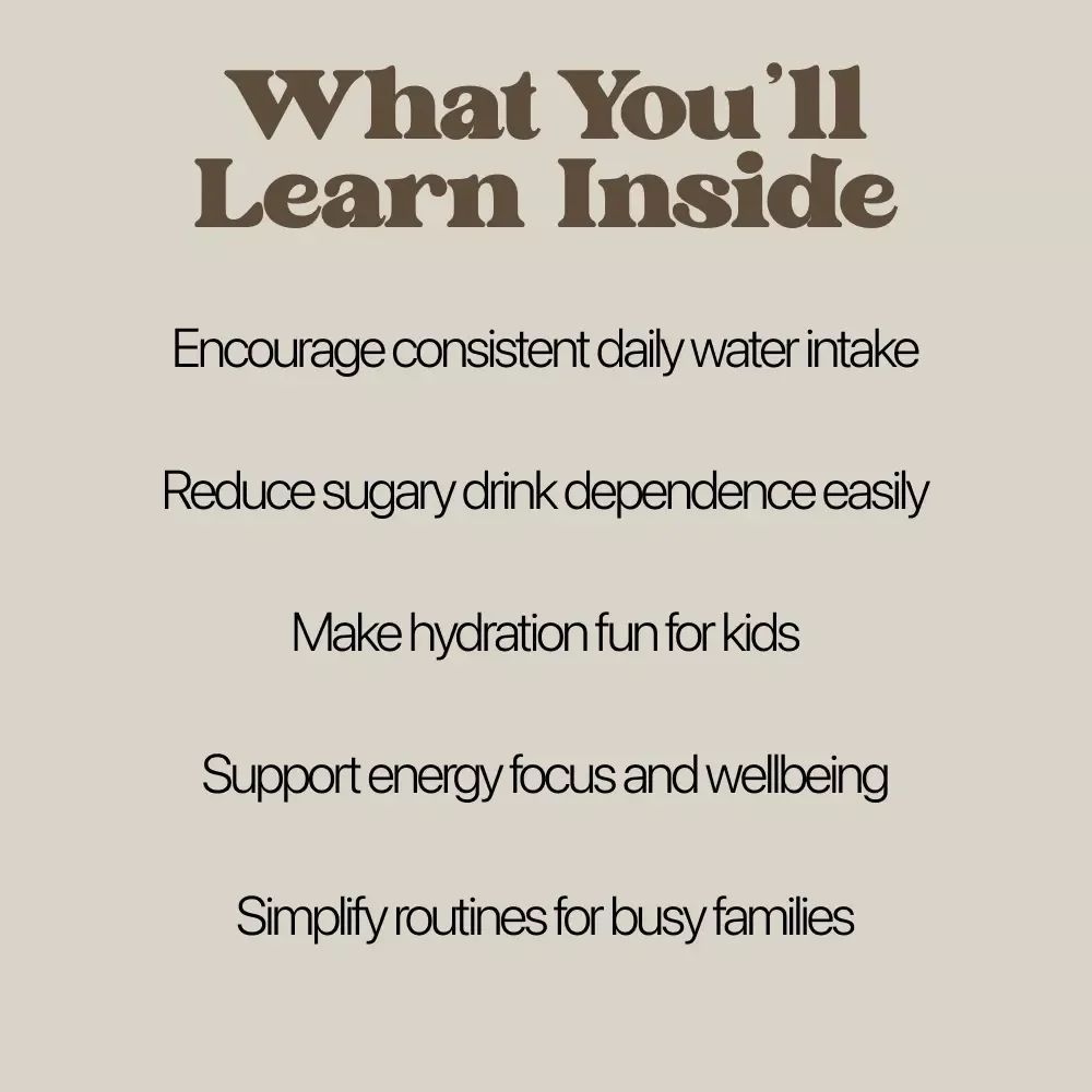 Hydration Tips for Kids – Easy & Fun Kids Water Guide Ebook for Parents | Healthy Habits, Daily Water Routines & Family Wellness Suggestion