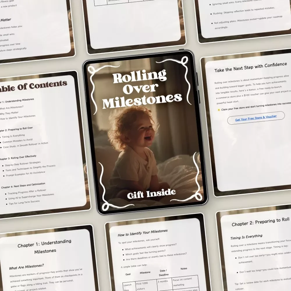 Rolling Over Milestones Guide for Smart Planning and Progress Tracking | Digital Download