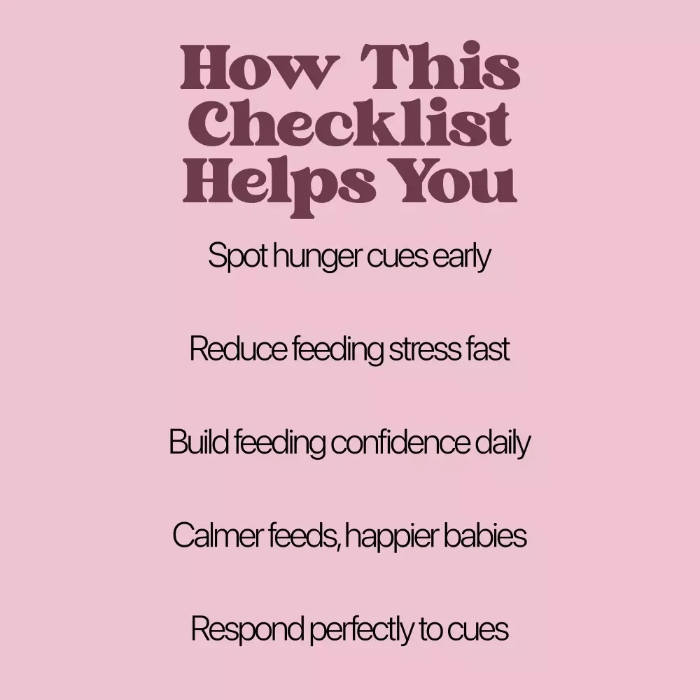 Feed Me – Baby Hunger Cues Checklist | Newborn Feeding Guide for Calm, Confident Parents (Digital Download)